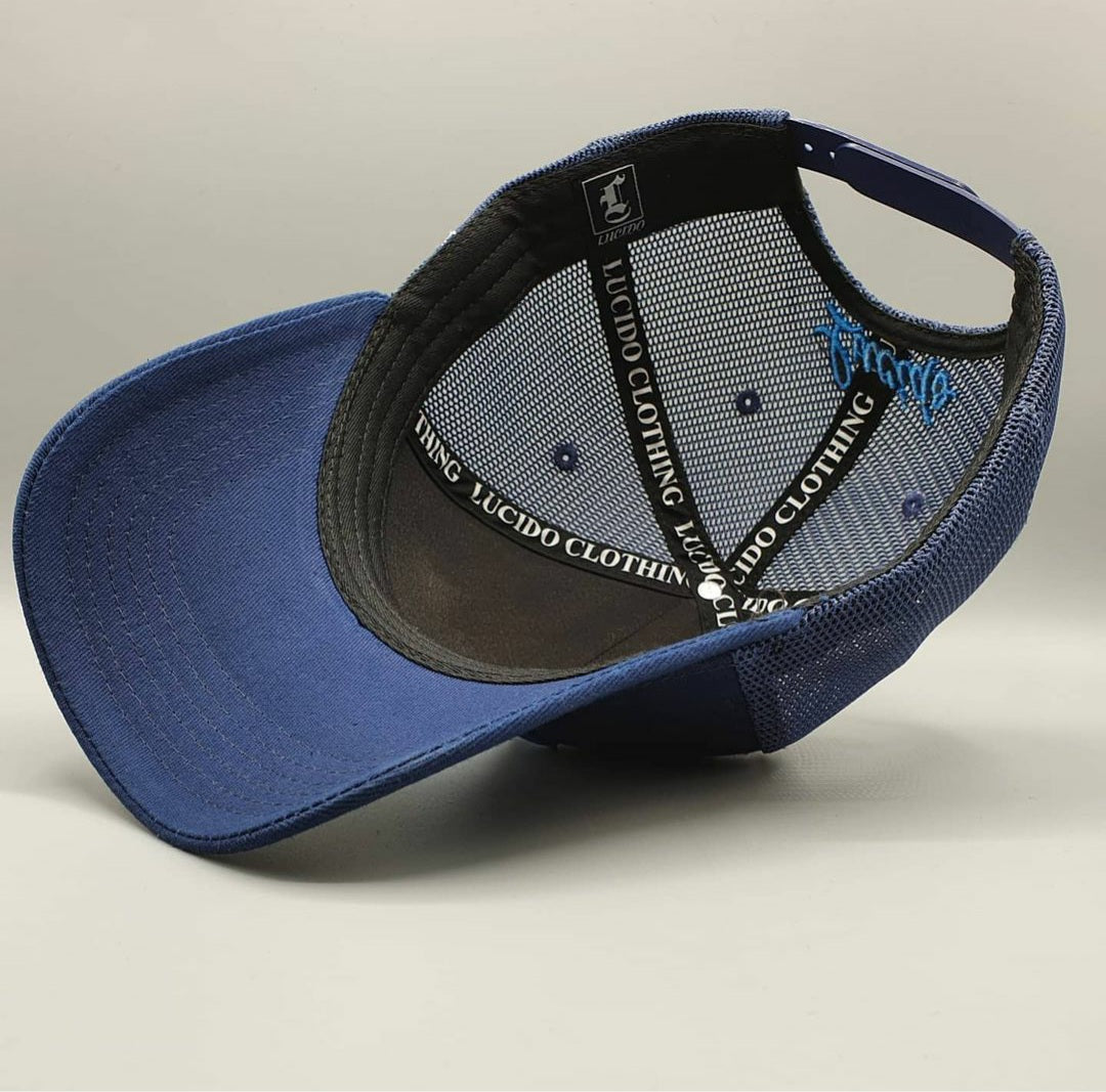 ICE BLUE TRUCKER CAP - Lucido Clothing