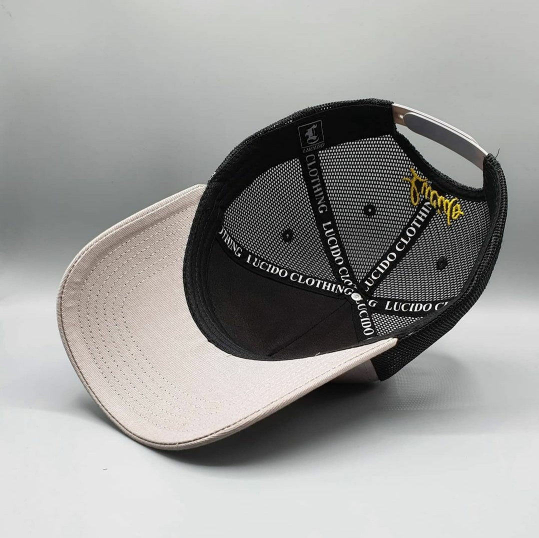 MOON GREY TRUCKER CAP - Lucido Clothing