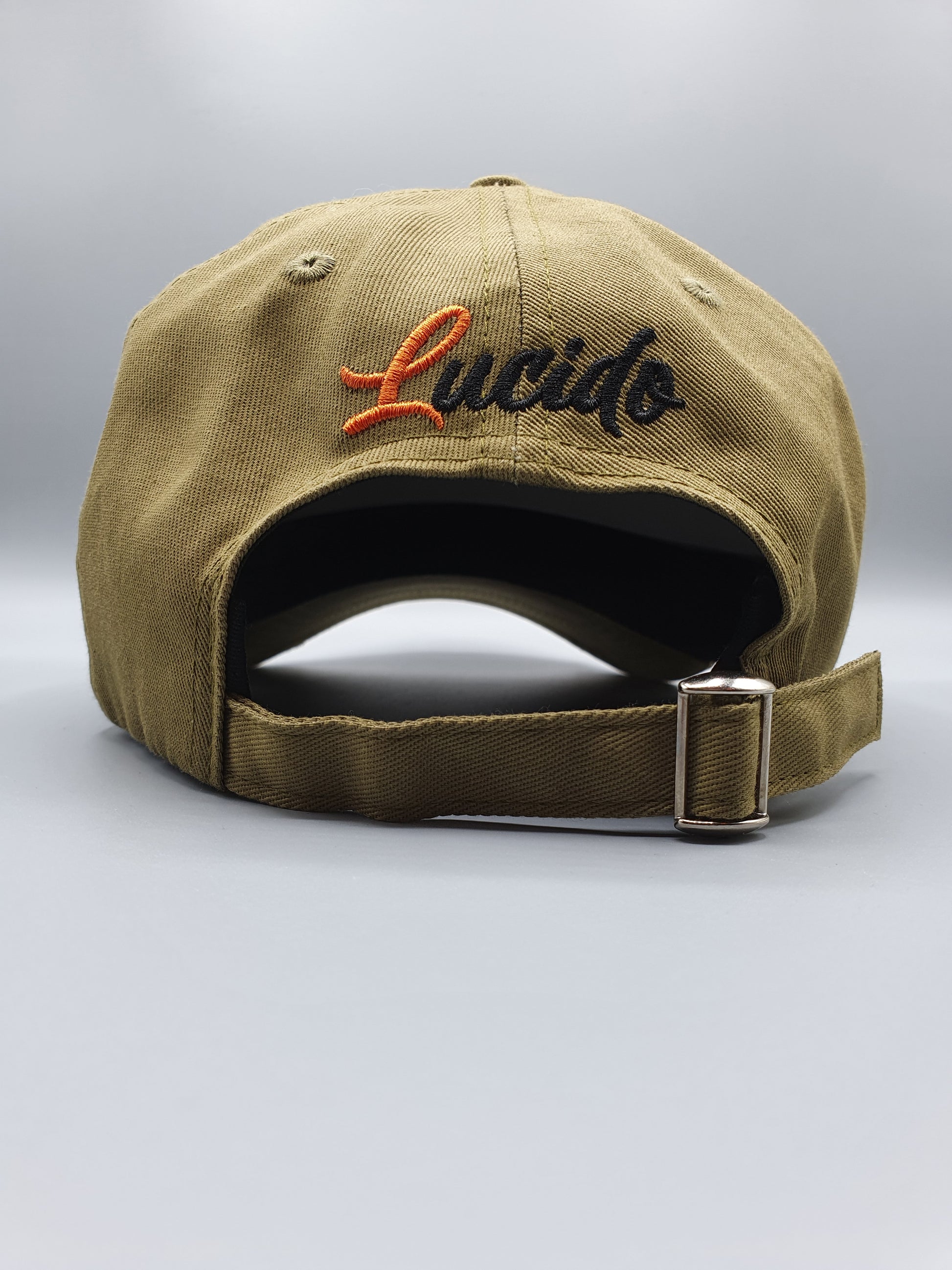 KHAKI AND SUNBURNT ORANGE DISTRESSED BASEBALL CAP - Lucido Clothing